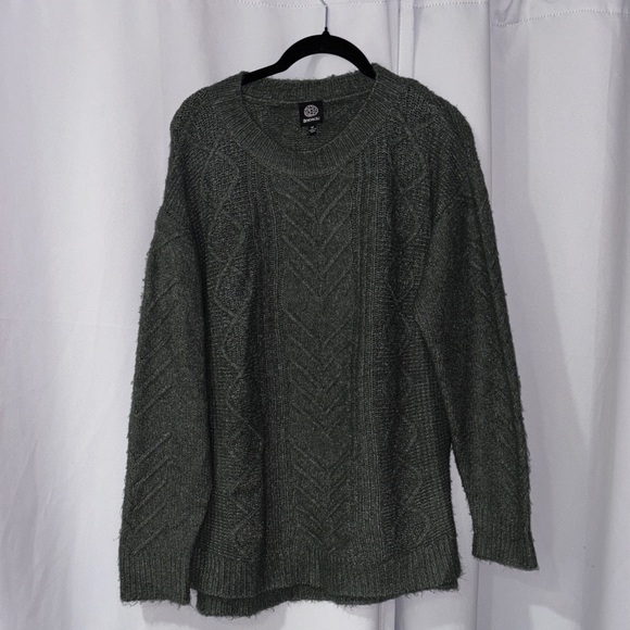 bobeau Sweaters - Bobeau Dark Green Crew Neck Sweater‎